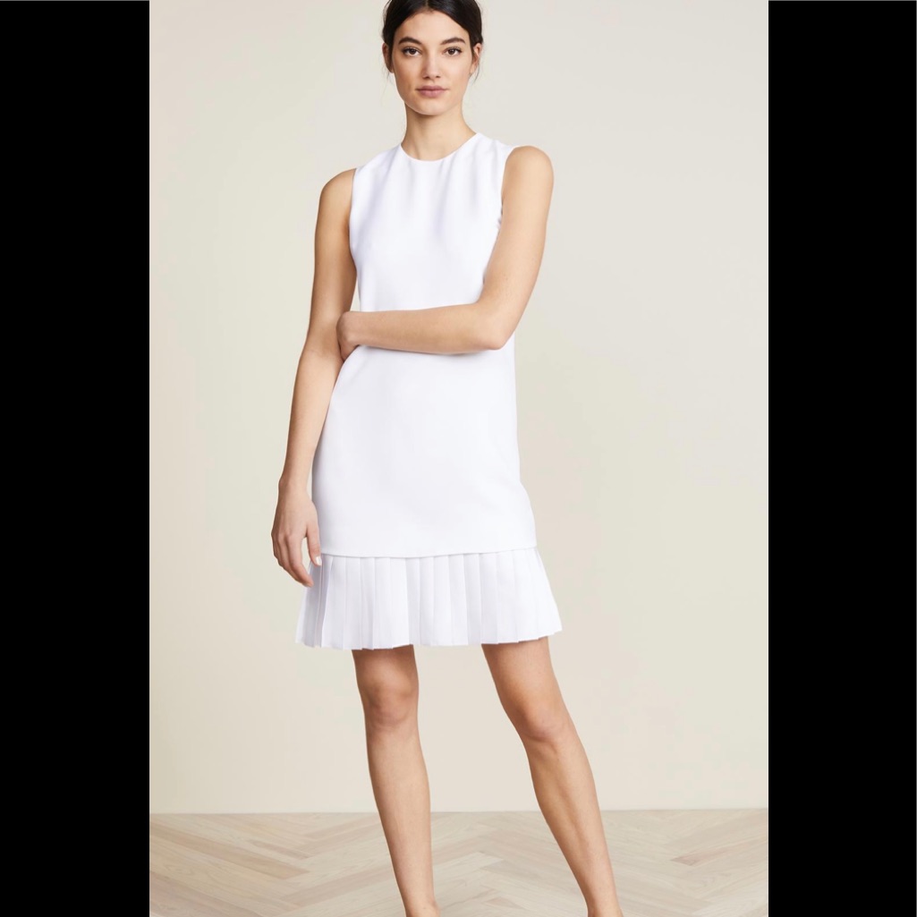 Victoria Victoria Beckham Pleat Hem Dress
